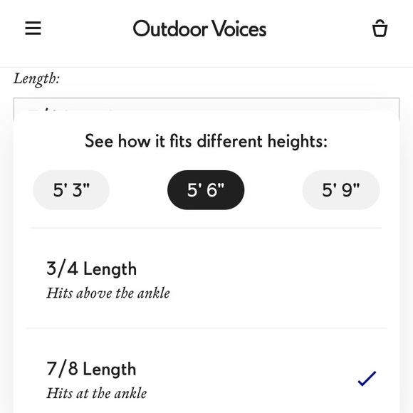 Outdoor Voices 7/8 Leggings charcoal/navy/graphite - Picture 5 of 9